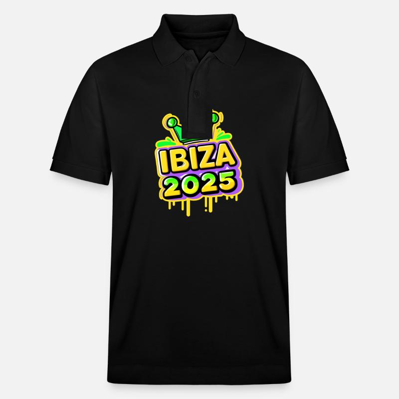 Ibiza 2025 - Stanley/Stella Unisex Bio-Poloshirt PREPSTER - Schwarz