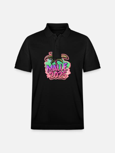 Malle 2025 Palm Tree - Stanley/Stella Unisex Organic Polo Shirt PREPSTER - black