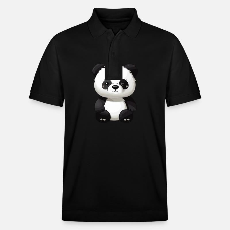 Panda Tier - Stanley/Stella Unisex Bio-Poloshirt PREPSTER - Schwarz