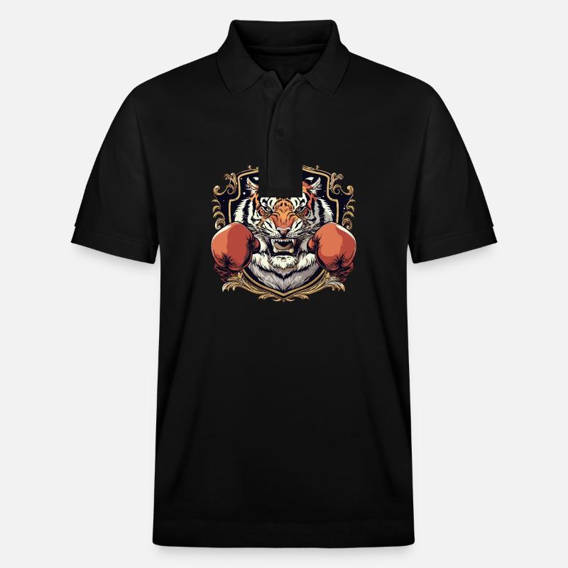 Tiger Boxer MMA - Polo PREPSTER bio Stanley/Stella Unisexe - noir