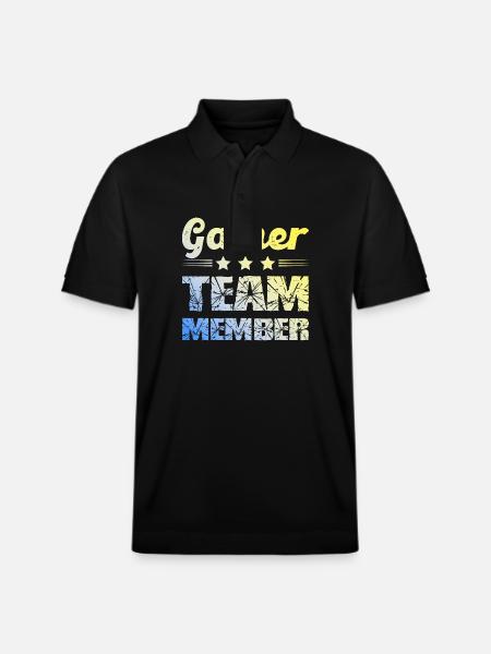 Gamer Team - Stanley/Stella Unisex Bio-Poloshirt PREPSTER - Schwarz