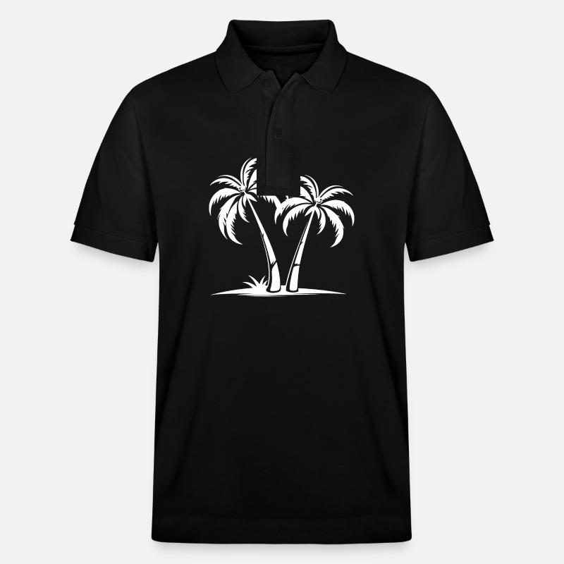 Palmen Insel - Stanley/Stella Unisex Bio-Poloshirt PREPSTER - Schwarz