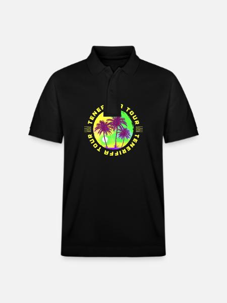Tenerife Tour Palm Tree Holidays - Stanley/Stella Unisex Organic Polo Shirt PREPSTER - black