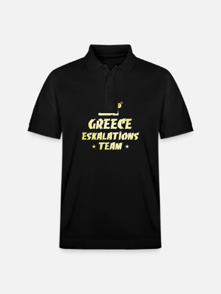 Greece Escalation - Stanley/Stella Unisex Organic Polo Shirt PREPSTER - black