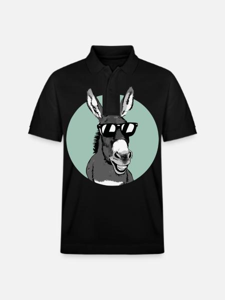 Donkey Donkey Mule Muli - Stanley/Stella Unisex Organic Polo Shirt PREPSTER - black