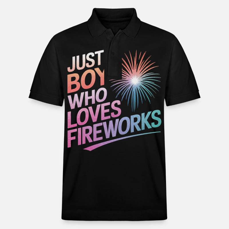 Pyrotechnics Fireworks Pyrotechnics - Stanley/Stella Unisex Organic Polo Shirt PREPSTER - black