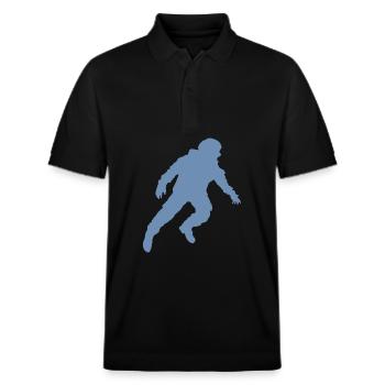 Silhouette d’astronaute flottante en apesanteur - Polo PREPSTER bio Stanley/Stella Unisexe - noir - Devant - Roxy (174cm) & Andy (188cm)