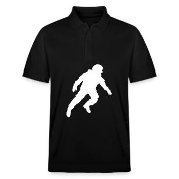 Silhouette d’astronaute flottante en apesanteur - Polo PREPSTER bio Stanley/Stella Unisexe - noir - Devant - Roxy (174cm) & Andy (188cm)