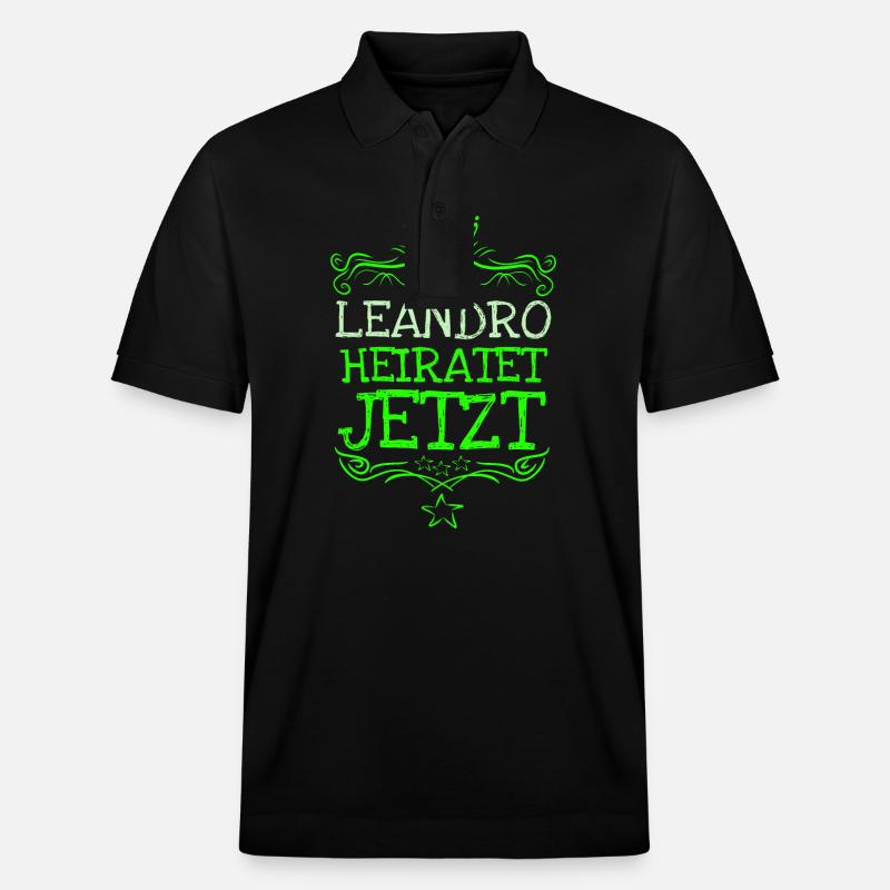 Bachelor Leandro - Stanley/Stella Unisex Bio-Poloshirt PREPSTER - Schwarz