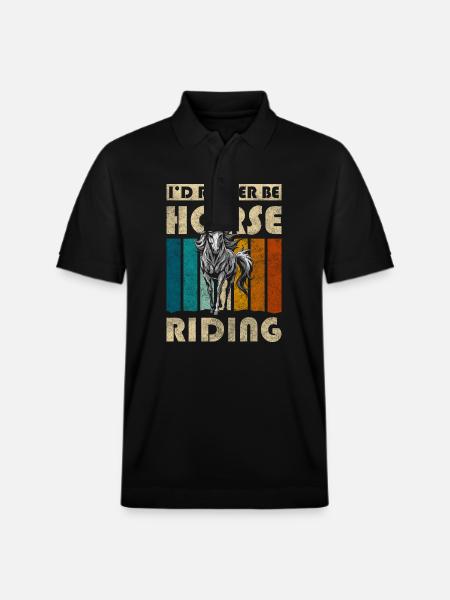 Pferde Pferdemädchen Tiere Liebe - Stanley/Stella Unisex Bio-Poloshirt PREPSTER - Schwarz