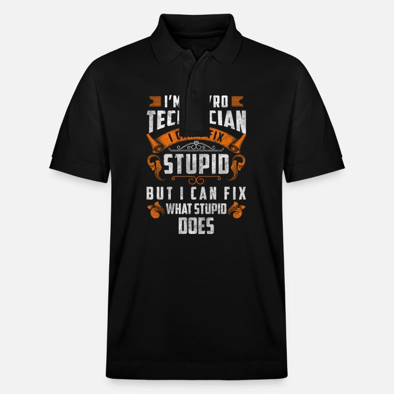 Technik Party Feuer Profi - Stanley/Stella Unisex Bio-Poloshirt PREPSTER - Schwarz