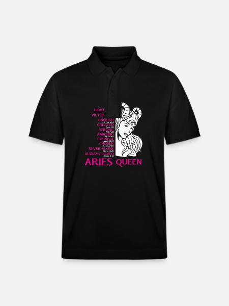 Sternzeichen Widder - Stanley/Stella Unisex Bio-Poloshirt PREPSTER - Schwarz