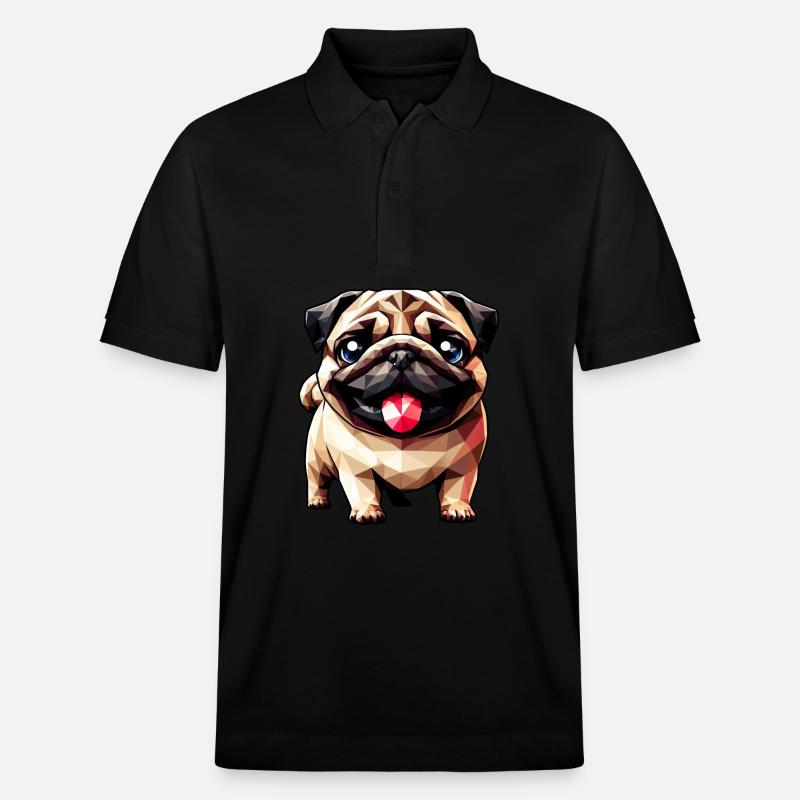 Carlin géométrique : Oeuvre de polygone - Polo PREPSTER bio Stanley/Stella Unisexe - noir
