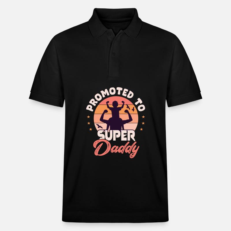 Superdaddy super daddy super dad - Polo PREPSTER bio Stanley/Stella Unisexe - noir
