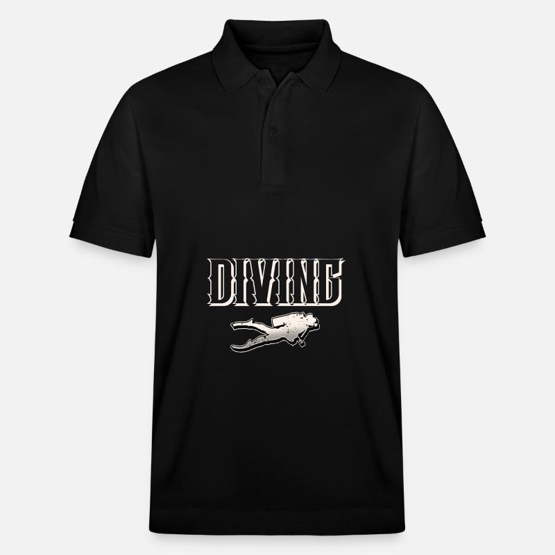 Diver Diving - Stanley/Stella Unisex Organic Polo Shirt PREPSTER - black