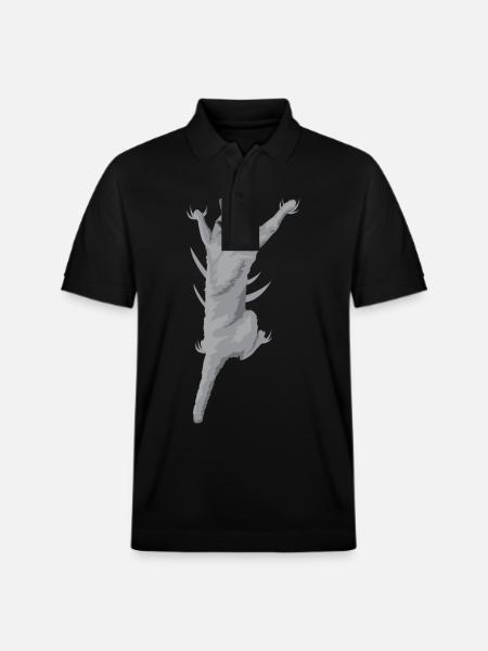 Cat Climbing 3D (cat) - Stanley/Stella Unisex Organic Polo Shirt PREPSTER - black
