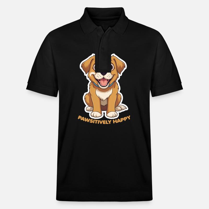 Glück Hündchen - Stanley/Stella Unisex Bio-Poloshirt PREPSTER - Schwarz