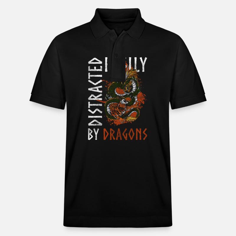 Drachen - Stanley/Stella Unisex Bio-Poloshirt PREPSTER - Schwarz