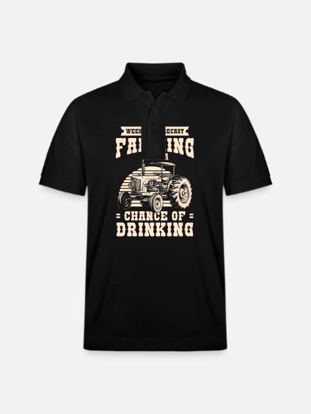 Agriculture Farm Farmer Innkeeper - Stanley/Stella Unisex Organic Polo Shirt PREPSTER - black