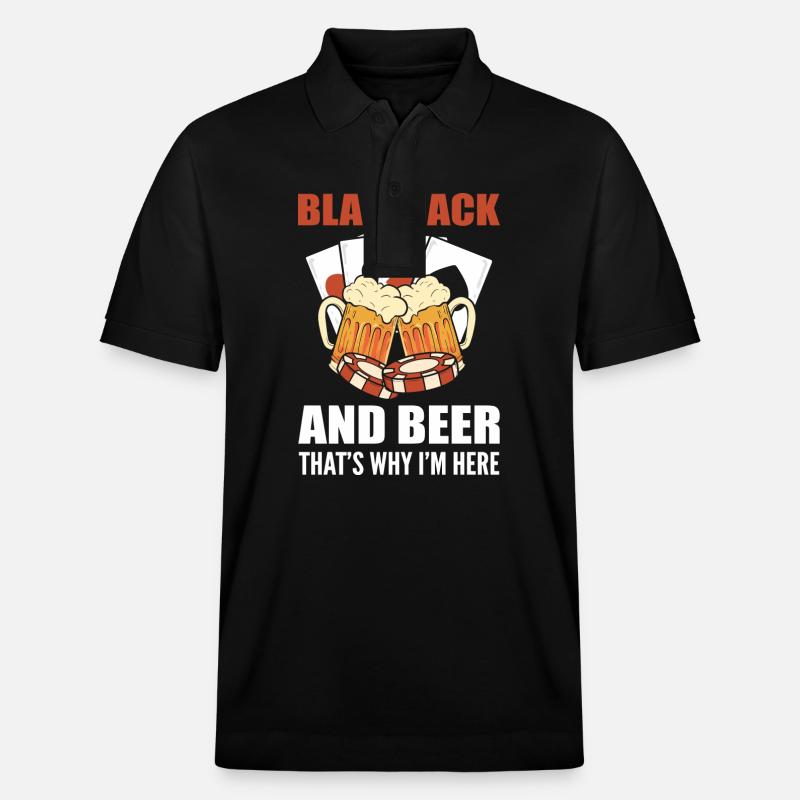 Blackjack Black Jack Bier - Stanley/Stella Unisex Bio-Poloshirt PREPSTER - Schwarz