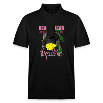 Beach Bear - Stanley/Stella Unisex Bio-Poloshirt PREPSTER - Schwarz - Vorne - Roxy (174cm) & Andy (188cm)