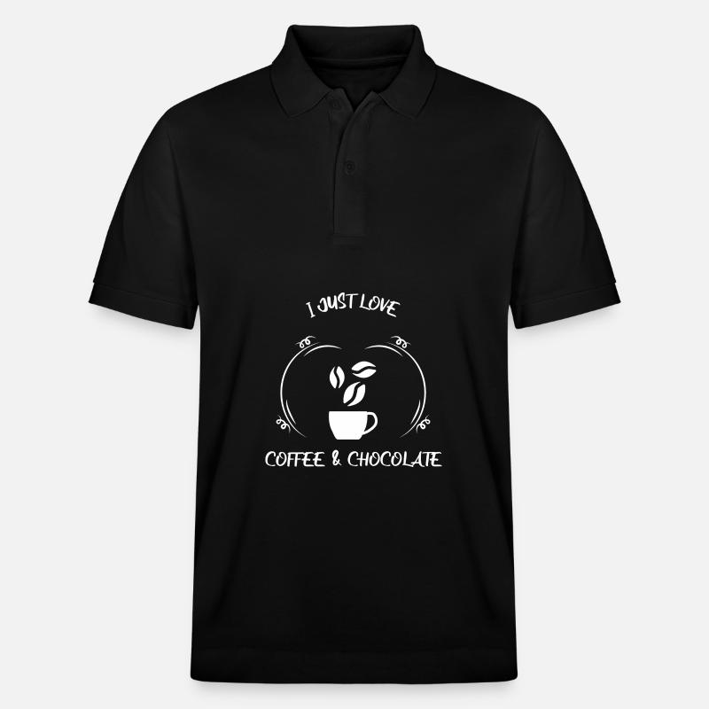 Café, expresso, café et chocolat - Polo PREPSTER bio Stanley/Stella Unisexe - noir
