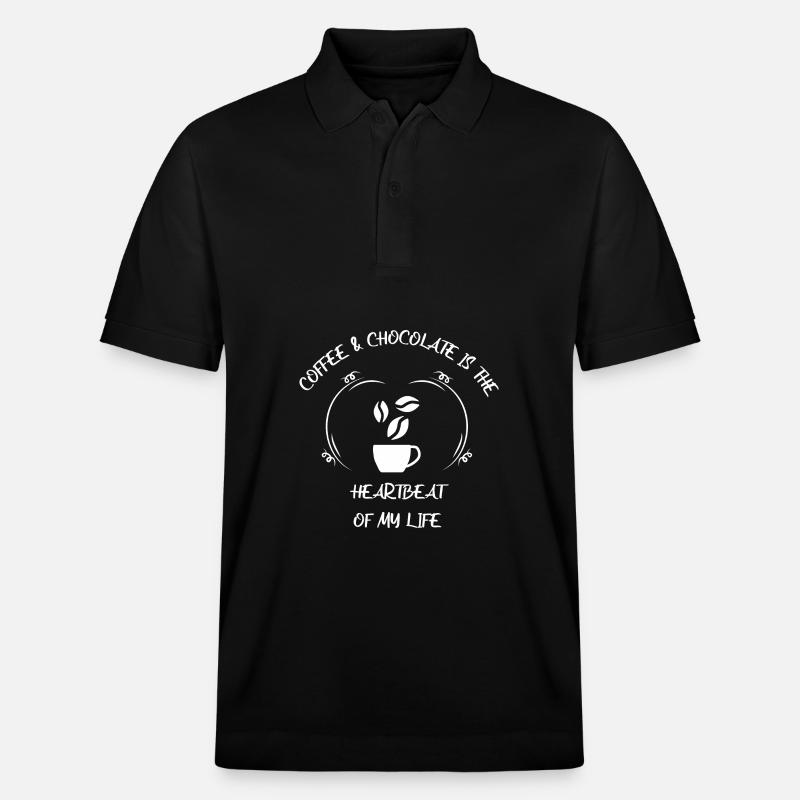 Café, expresso, café et chocolat - Polo PREPSTER bio Stanley/Stella Unisexe - noir
