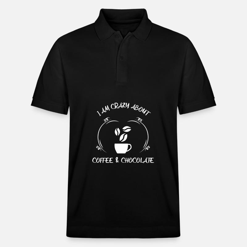 Kaffee Espresso Käffchen & Schokolade - Stanley/Stella Unisex Bio-Poloshirt PREPSTER - Schwarz