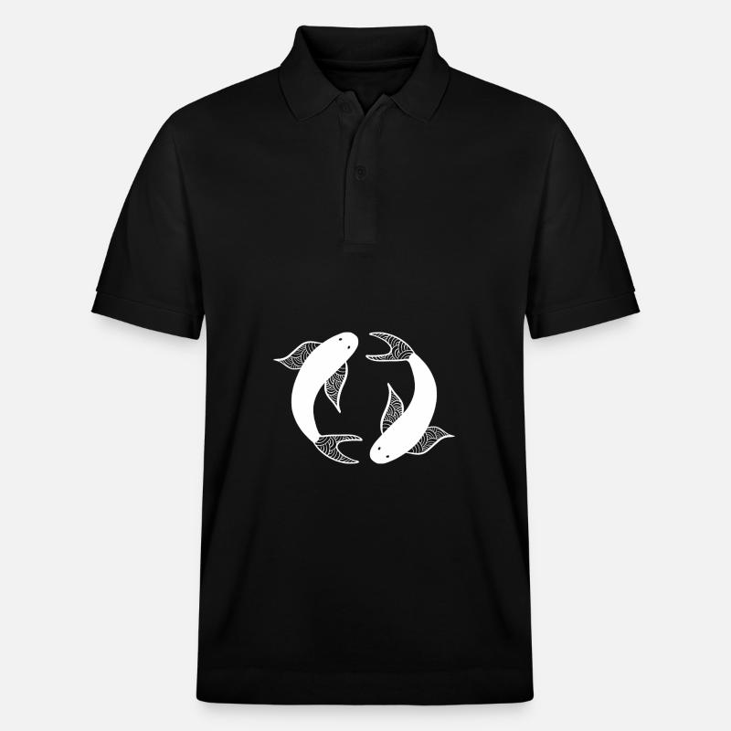 Fische Sternzeichen - Stanley/Stella Unisex Bio-Poloshirt PREPSTER - Schwarz