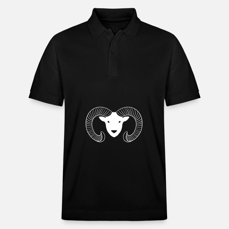 Widder, Sternzeichen - Stanley/Stella Unisex Bio-Poloshirt PREPSTER - Schwarz
