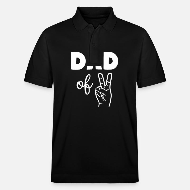 Dad of Two 2 Dad - Stanley/Stella Unisex Bio-Poloshirt PREPSTER - Schwarz