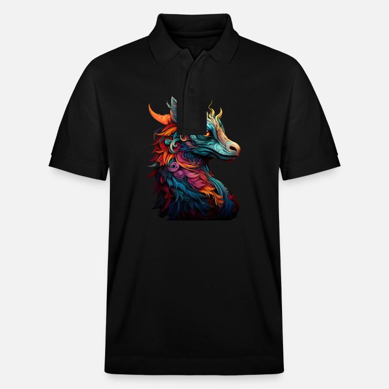 Dragon - Stanley/Stella Unisex Bio-Poloshirt PREPSTER - Schwarz