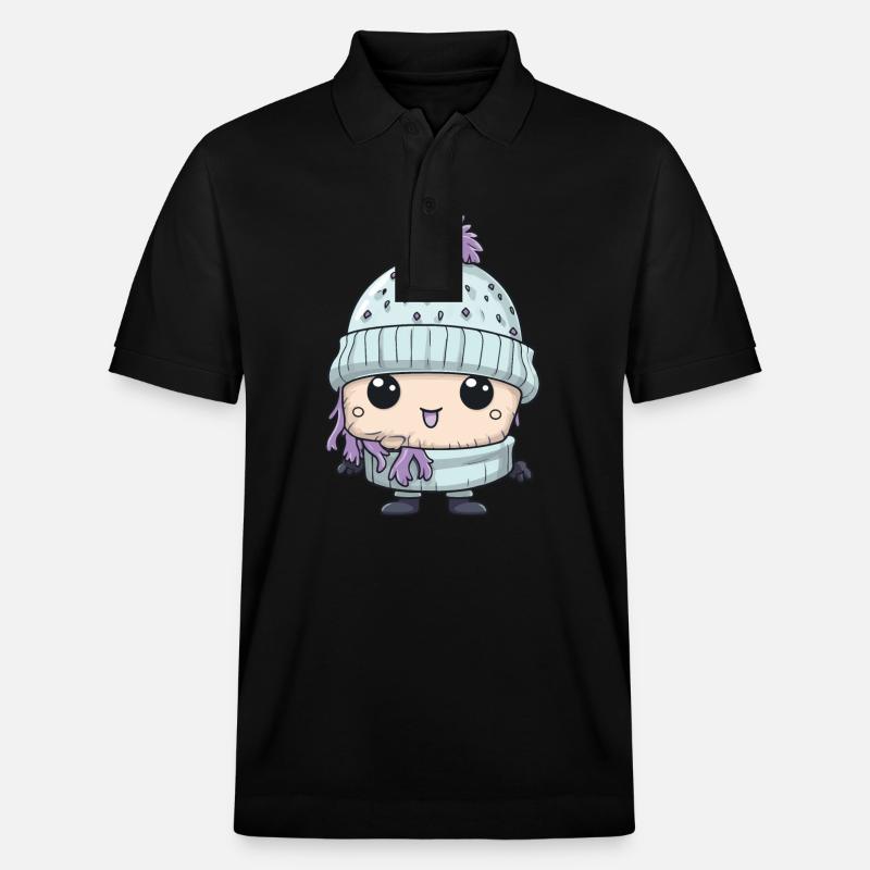 Hiver Esquimau Bande Dessinée Mignon - Polo PREPSTER bio Stanley/Stella Unisexe - noir