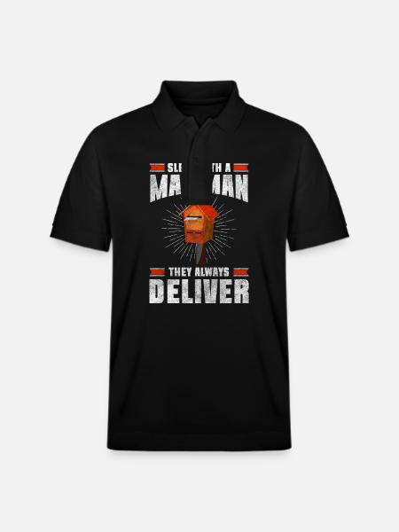Postman Letter Parcel Delivery Express - Stanley/Stella Unisex Organic Polo Shirt PREPSTER - black