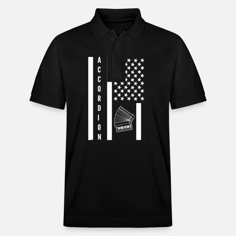 Accordéon - Polo PREPSTER bio Stanley/Stella Unisexe - noir