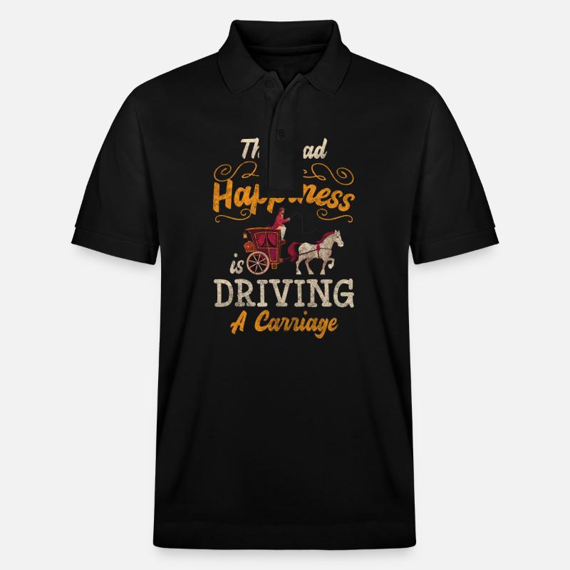 Fuhrmann Beruf Pferdestärke Kutschieren - Stanley/Stella Unisex Bio-Poloshirt PREPSTER - Schwarz