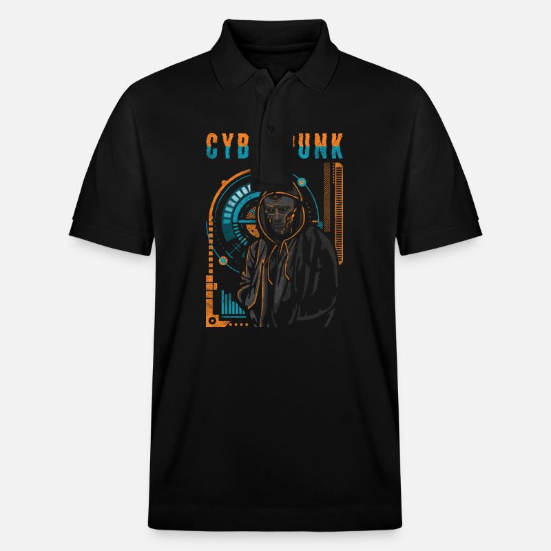 Cyborg Steampunk Tech - Polo PREPSTER bio Stanley/Stella Unisexe - noir