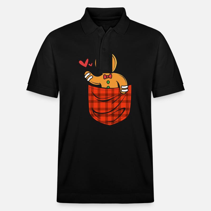 Lebkuchenmann Lebkuchenherz Lebkuchen Naschen - Stanley/Stella Unisex Bio-Poloshirt PREPSTER - Schwarz