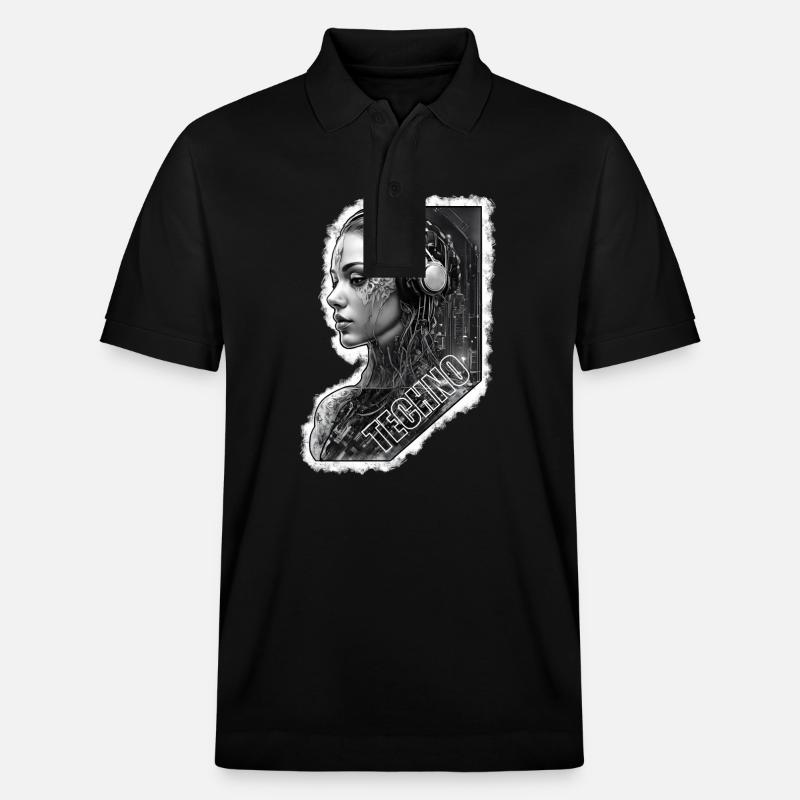 Musique Electro Rays - Polo PREPSTER bio Stanley/Stella Unisexe - noir