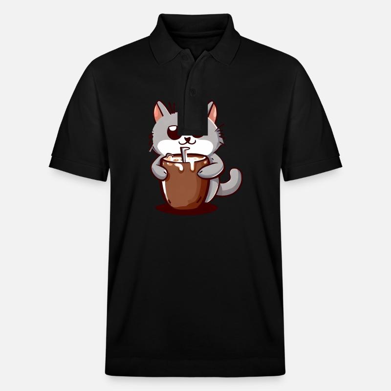 Chat de cacao - Polo PREPSTER bio Stanley/Stella Unisexe - noir