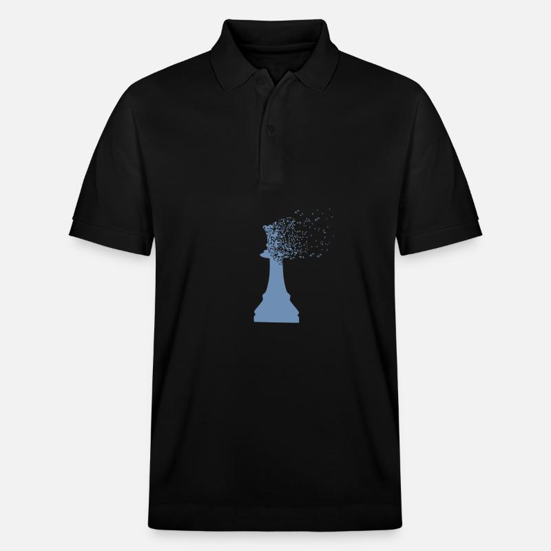 Chess queen king dispersion - Stanley/Stella Unisex Bio-Poloshirt PREPSTER - Schwarz