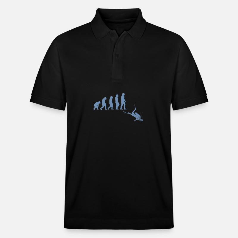 Diver Evolution Tshirt - Stanley/Stella Unisex Organic Polo Shirt PREPSTER - black
