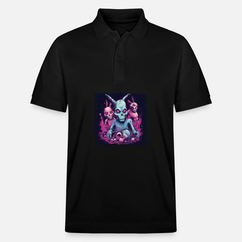 Célébration de Pâques Bunny Zombie - Polo PREPSTER bio Stanley/Stella Unisexe - noir