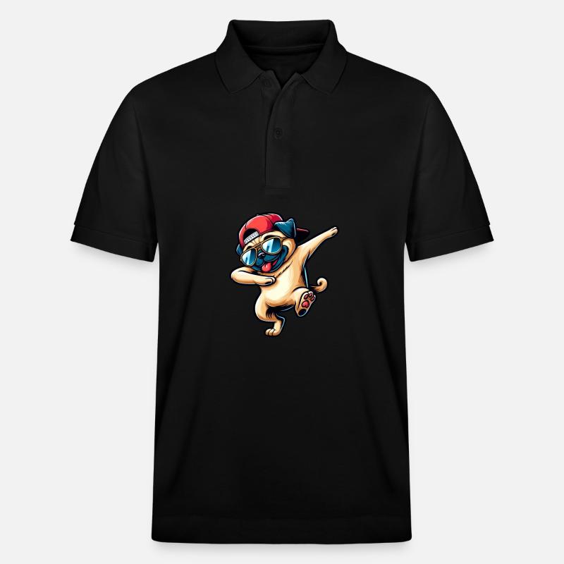Danse Carlin Dabbing Pose Élégant - Polo PREPSTER bio Stanley/Stella Unisexe - noir