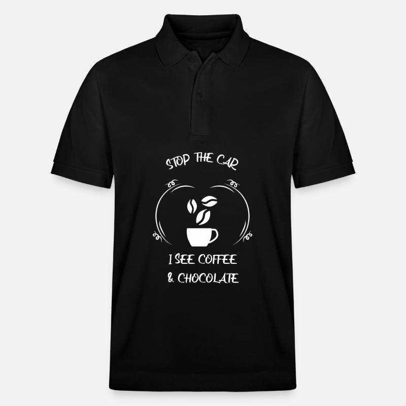 Café, expresso, café et chocolat - Polo PREPSTER bio Stanley/Stella Unisexe - noir