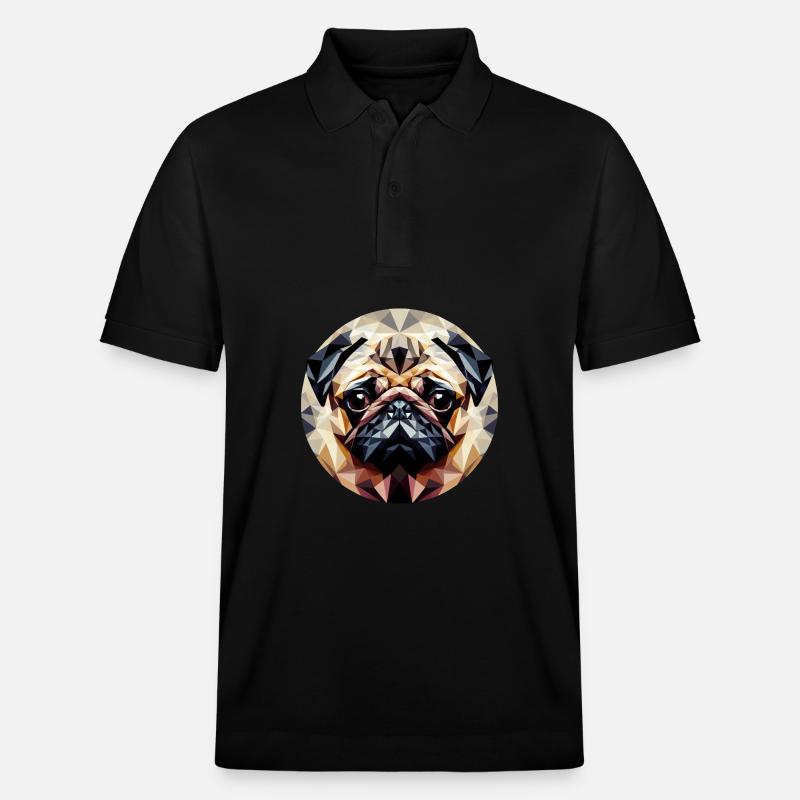 Polygonal Carlin Chien Rond - Polo PREPSTER bio Stanley/Stella Unisexe - noir