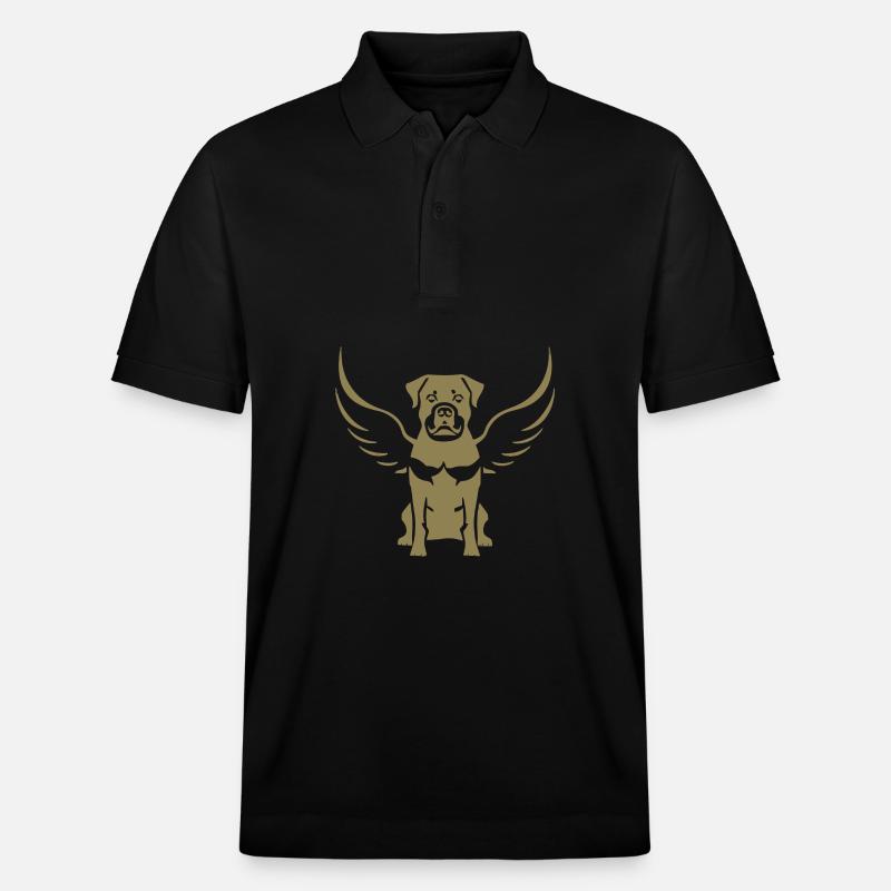 Rottweiler Aile d’ange Silhouette - Polo PREPSTER bio Stanley/Stella Unisexe - noir