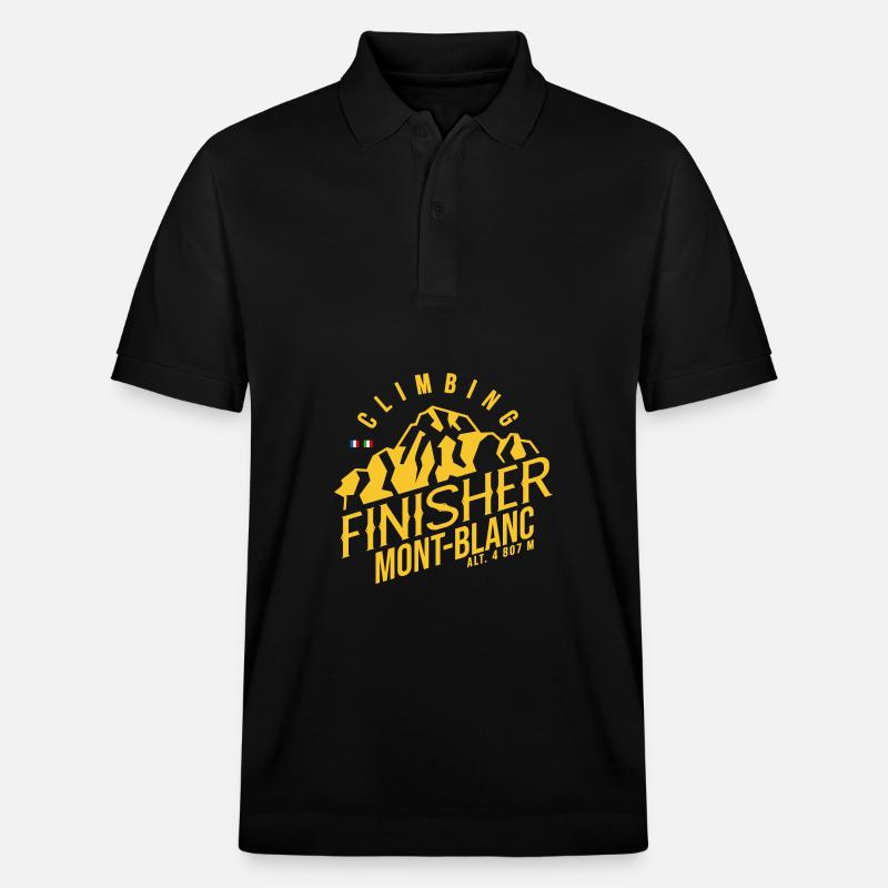 climbing Finisher climb mont blanc - Polo PREPSTER bio Stanley/Stella Unisexe - noir