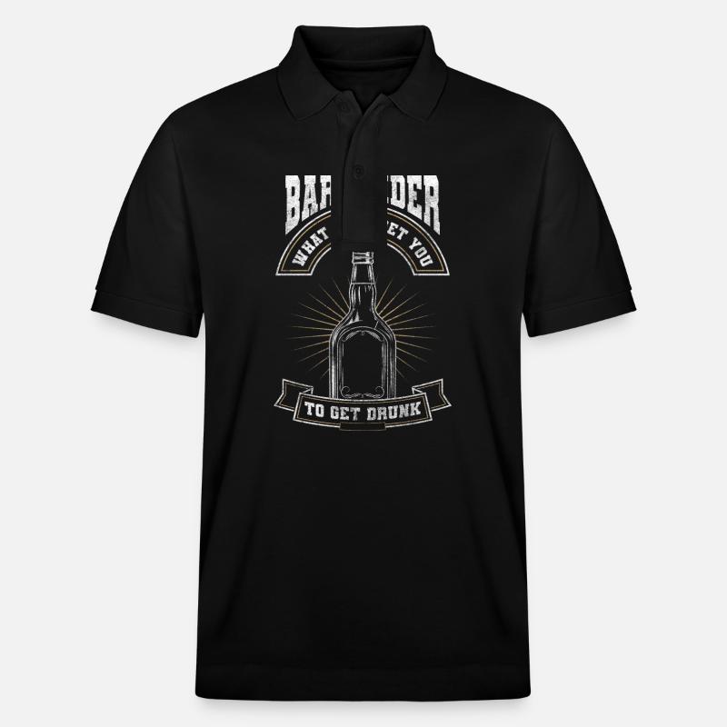 Bar Kellner Mixgetränk Beruf - Stanley/Stella Unisex Bio-Poloshirt PREPSTER - Schwarz