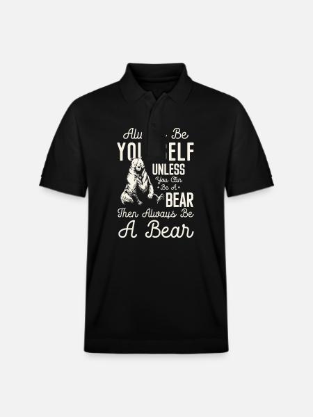 Wild Bearskin Zodiac Signs - Stanley/Stella Unisex Organic Polo Shirt PREPSTER - black